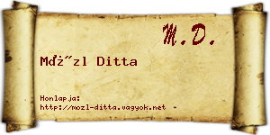 Mözl Ditta névjegykártya
